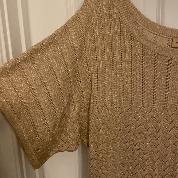 Ella Moss gold sparkly knit top - Picture 3 of 6